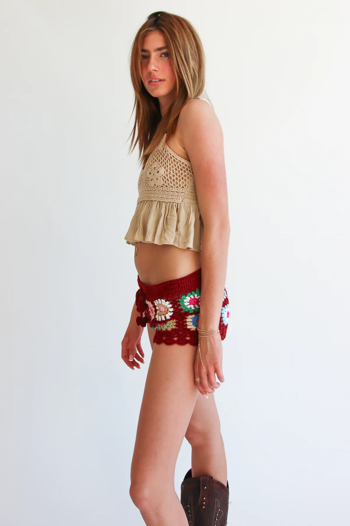 Granny Square Crochet Shorts - Image 5