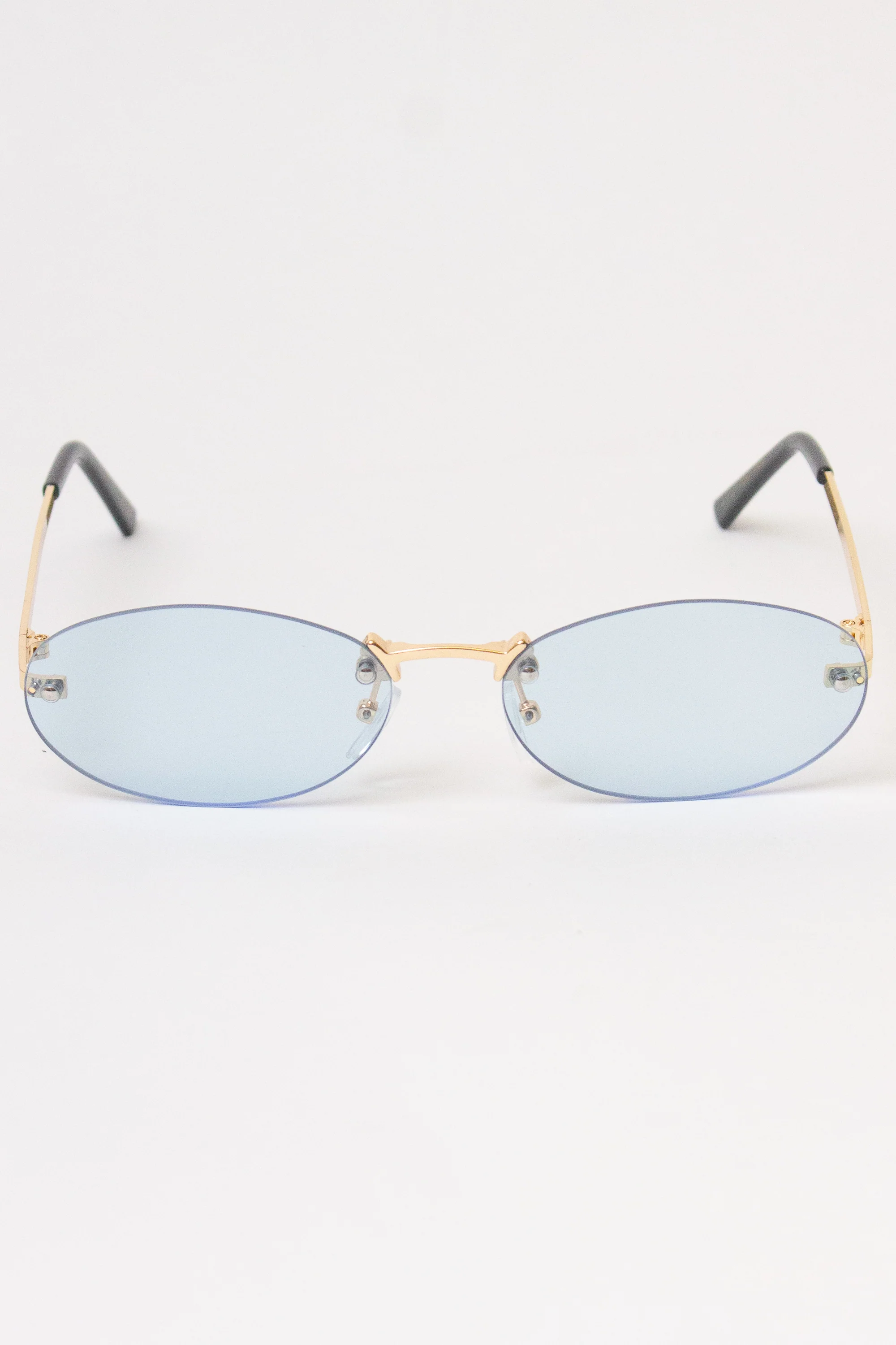 Rimless Oval Lens Sunglasses - Image 3
