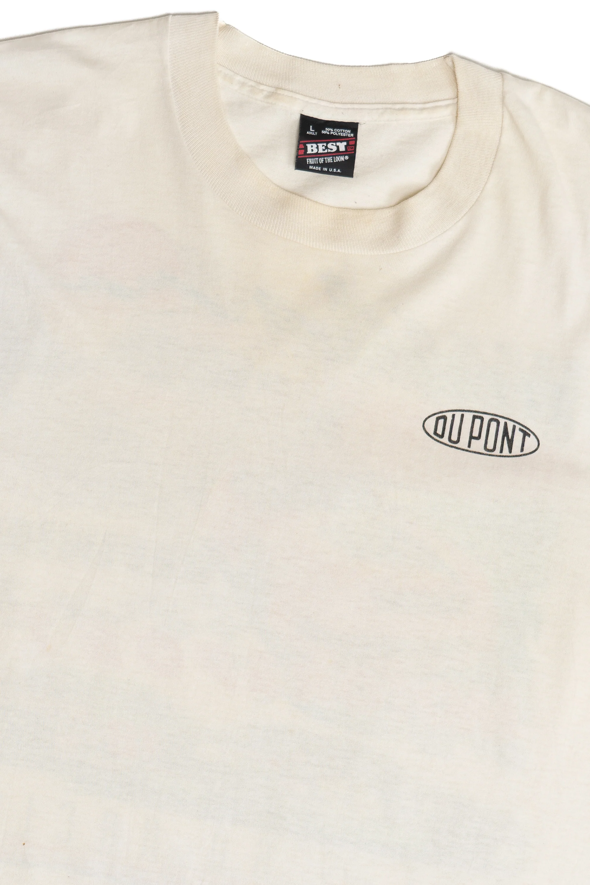 Vintage Distressed Du Pont "Let's Go Racing" T-Shirt (1990s) - Image 3