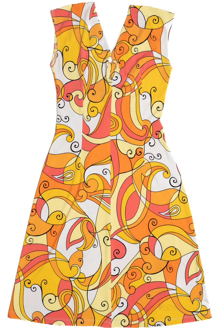 Vintage Groovy Bright Spiral Dress - Image 3